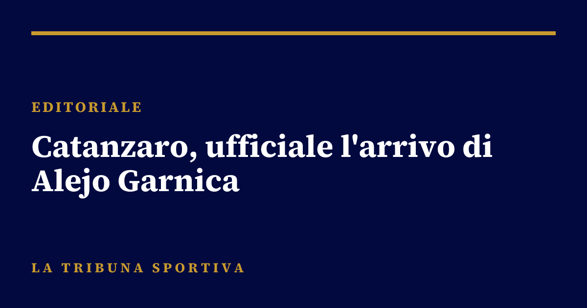 Catanzaro, ufficiale l'arrivo di Alejo Garnica