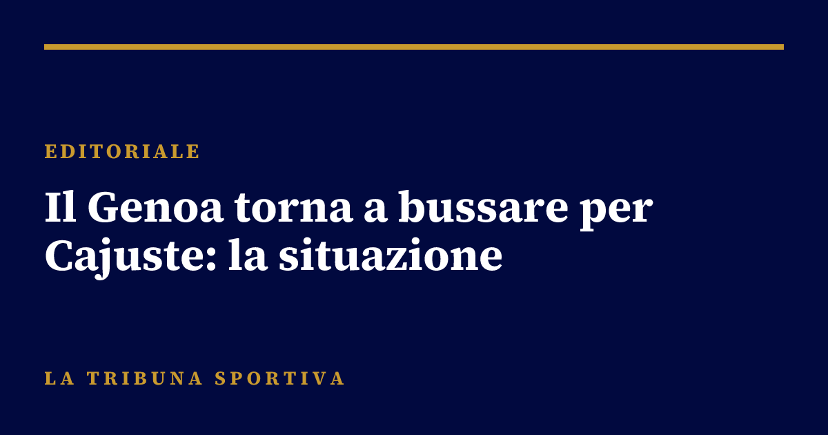 Il Genoa torna a bussare per Cajuste: la situazione
